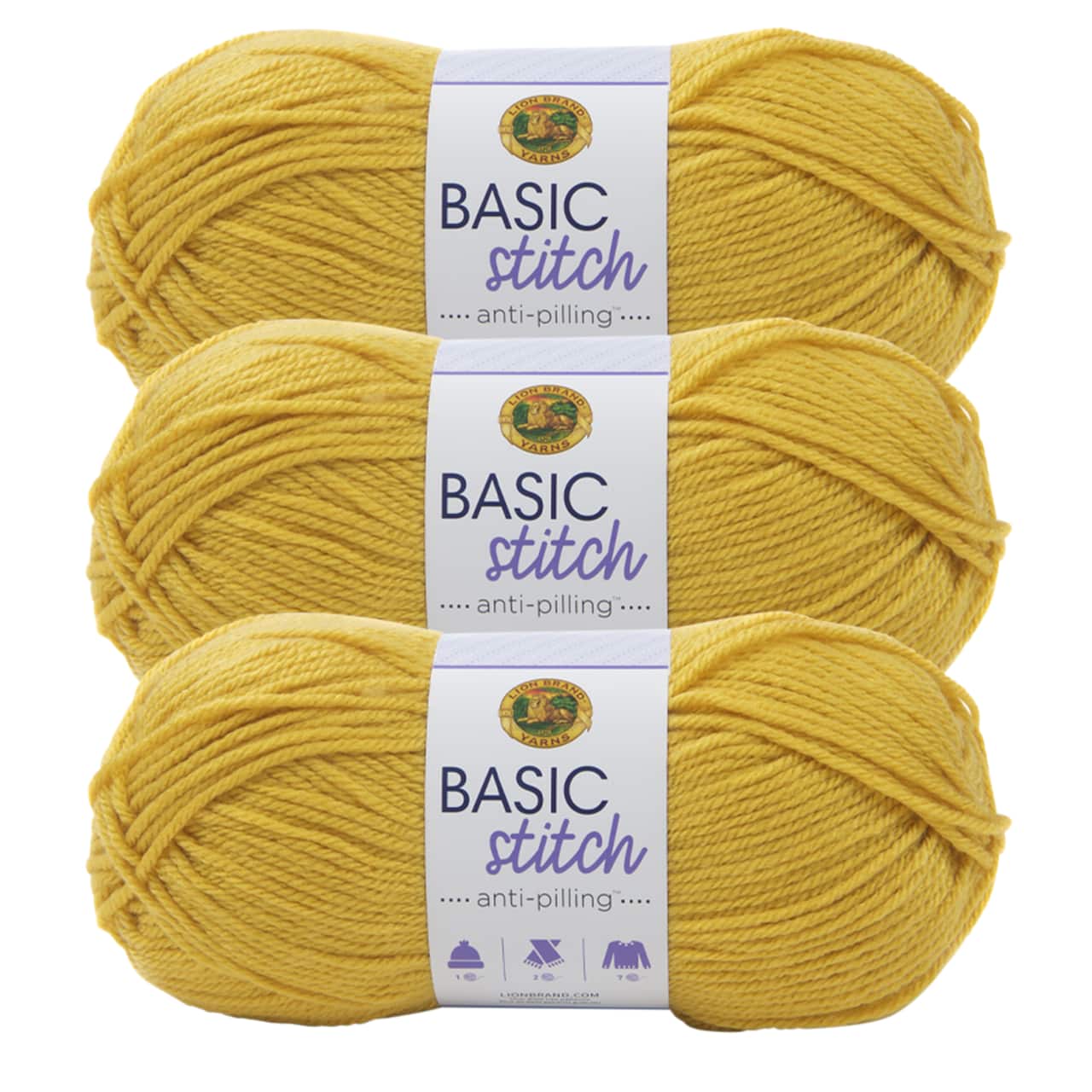 3 Pack Lion Brand® Basic Stitch Anti Pilling™ Yarn